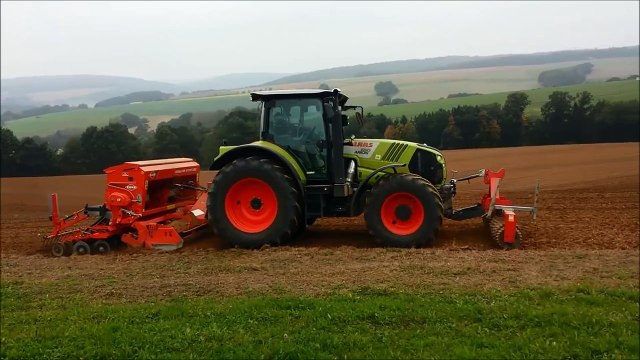 Weizen Säen 2014 mit Claas Arion 650 und Kuhn Combiliner Sitera 3000