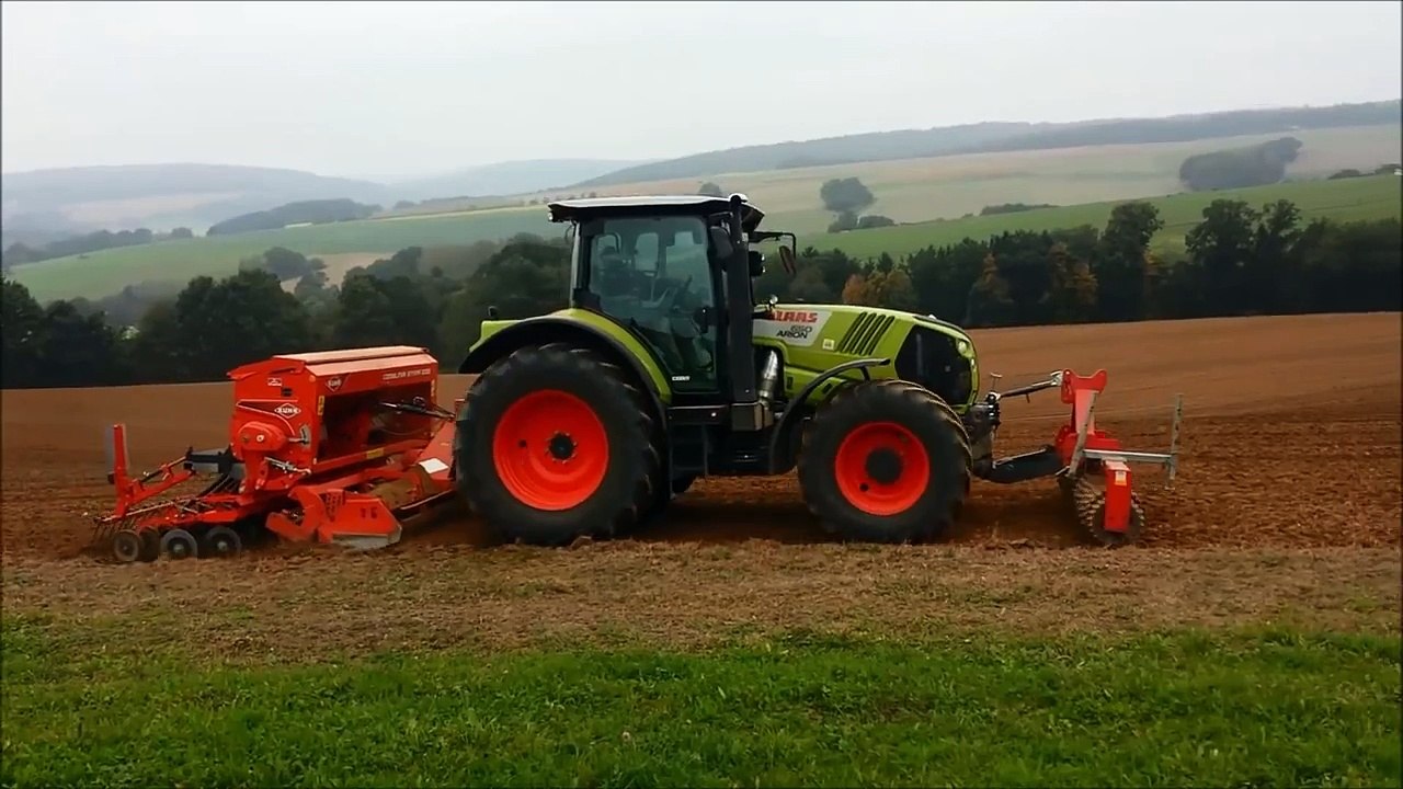 Weizen Säen 2014 mit Claas Arion 650 und Kuhn Combiliner Sitera 3000