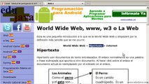 Web 1 World Wide Web, www, w3 o La Web.  Video Tutorial en español.