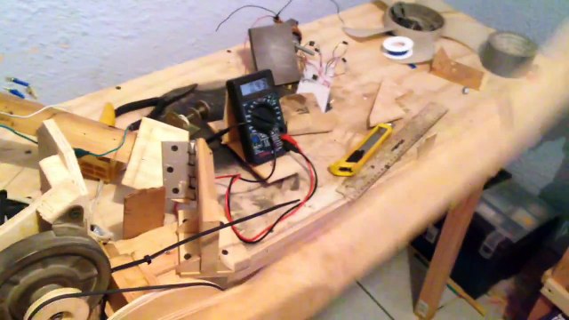 DIY Wind Turbine 15, car rad fan motor more power