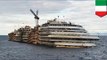 Costa Concordia refloating: the doomed ship is towed away for scrapping