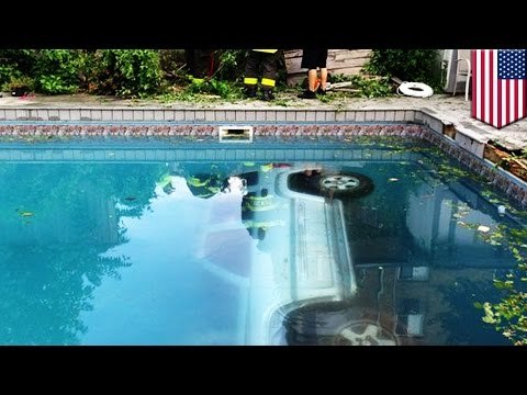Car in pool: drunk driver crashes into pool party with SUV in Lakewood, Ohio
