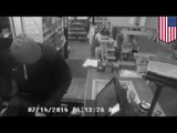 Armed robbery fail caught on tape: Gas station clerk with concealed pistol sends gunman running