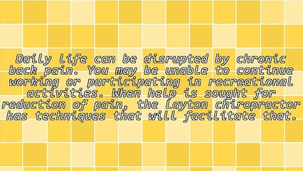 Layton Chiropractic Care Helps Relieve Back Pain Safely