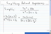 Simplifying Rational Expressions - level 2; Algebra I