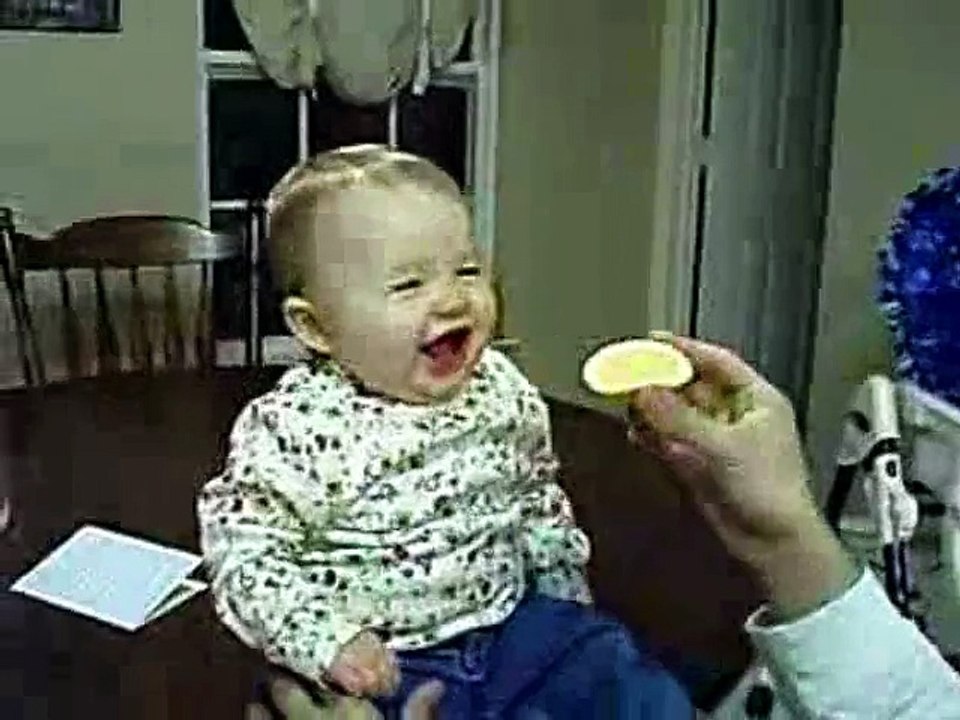 Baby Eats a Sour Lemon