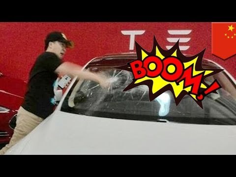 Tesla in China: Man smashes up new $170,000 Tesla Model S over late delivery