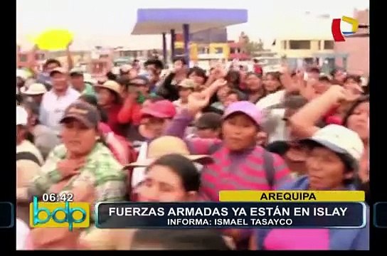 Fuerzas Armadas ya están en Islay: militares ubicados en sitios estratégicos