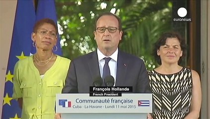 Hollande se reúne con Fidel Castro y pide el fin del embargo estadounidense