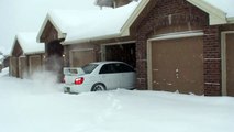 [HD] Subaru Impreza WRX STI 2005 Snow Plow Drifting ICE FUNNY :)