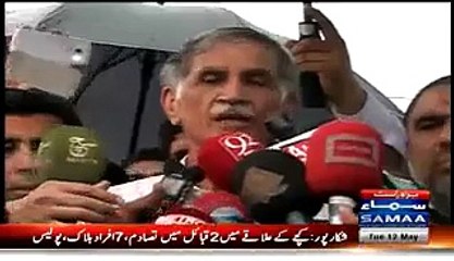 CM KPK Pervaiz Khattak Exclusive Talk on his way to Dharna