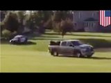 Crazy police car chase through golf course as Kendall Feist flees Minnesota cops