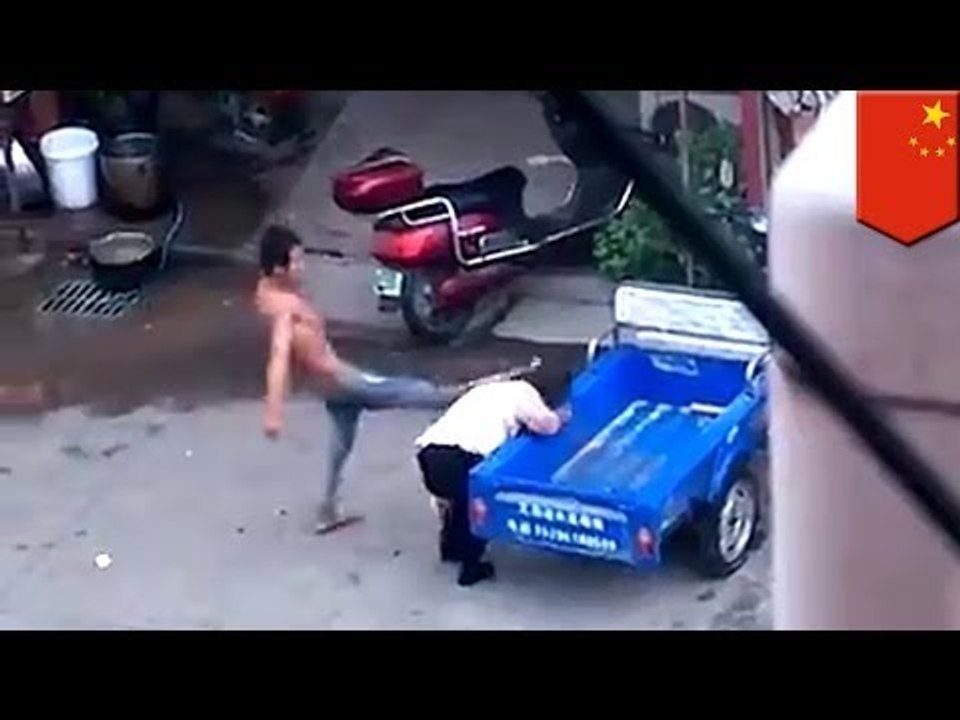 Domestic violence: Wife beater caught on tape punching woman gets attacked by crowd