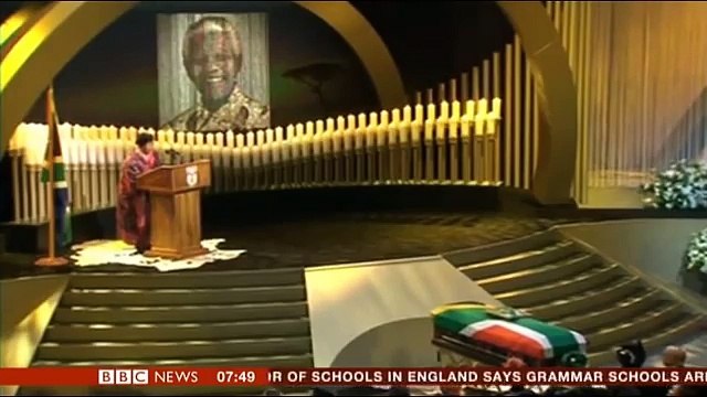 Nelson Mandela State Funeral Tribute by President of Malawi Joyce Banda