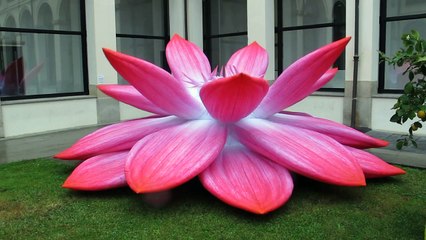 Installation Breathing Flowers, exposition Textifood de lille3000 à Milan