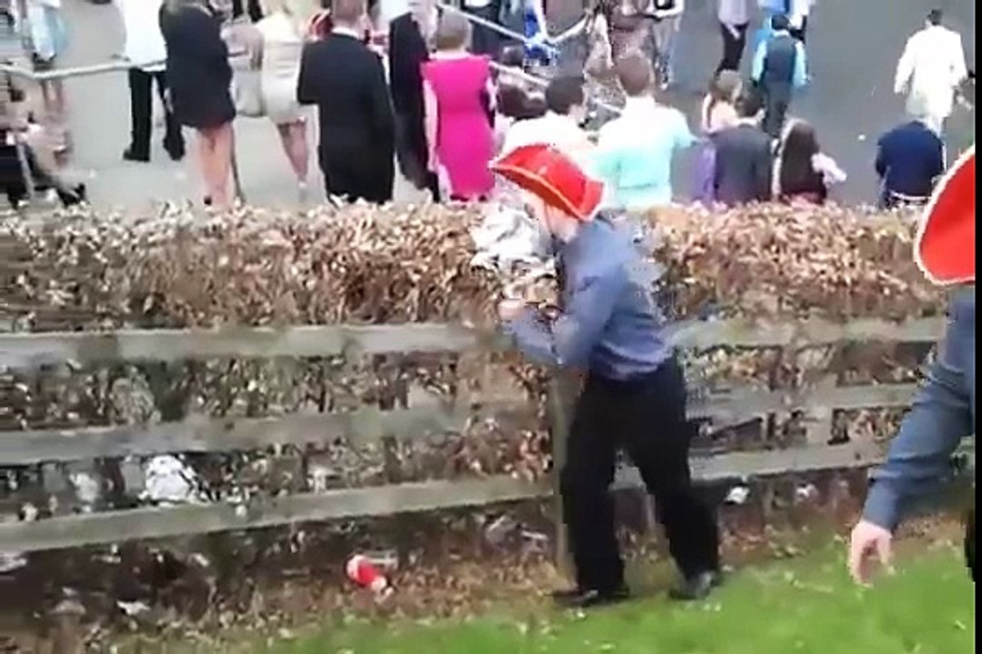 Drunk Irishman Tries To Walk Up Hill