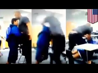 Nauczyciel powala ucznia podstawówki na ziemię