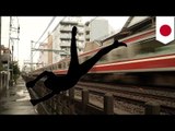 Samobójczy skok z pociągu.