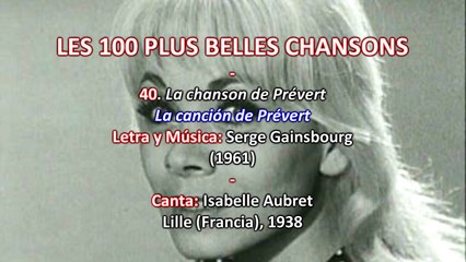 40 ► La chanson de Prevert ► Isabelle Aubret