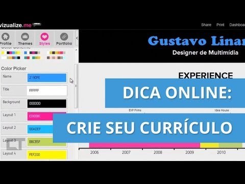 Customize seu currículo com o Vizualize.me [Dicas e Matérias]