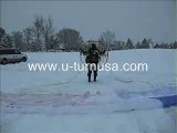Wild powered paragliding in the snow!!! PPG / Flat Top Paramotors rule!!!