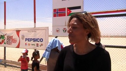 Football eases life in Jordan refugee camp