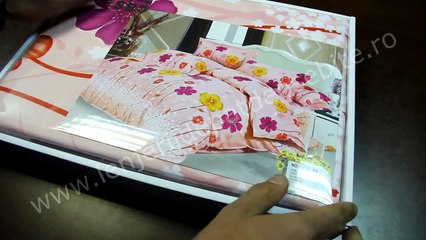 Lenjerii de pat roz pal