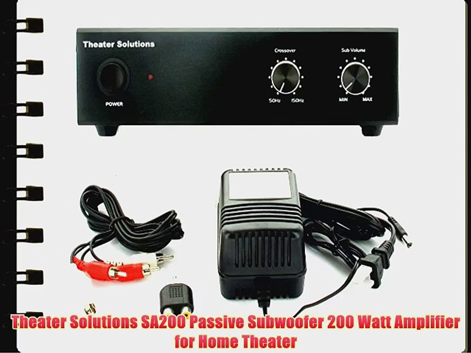 Theater Solutions SA200 Passive Subwoofer 200 Watt Amplifier for Home Theater