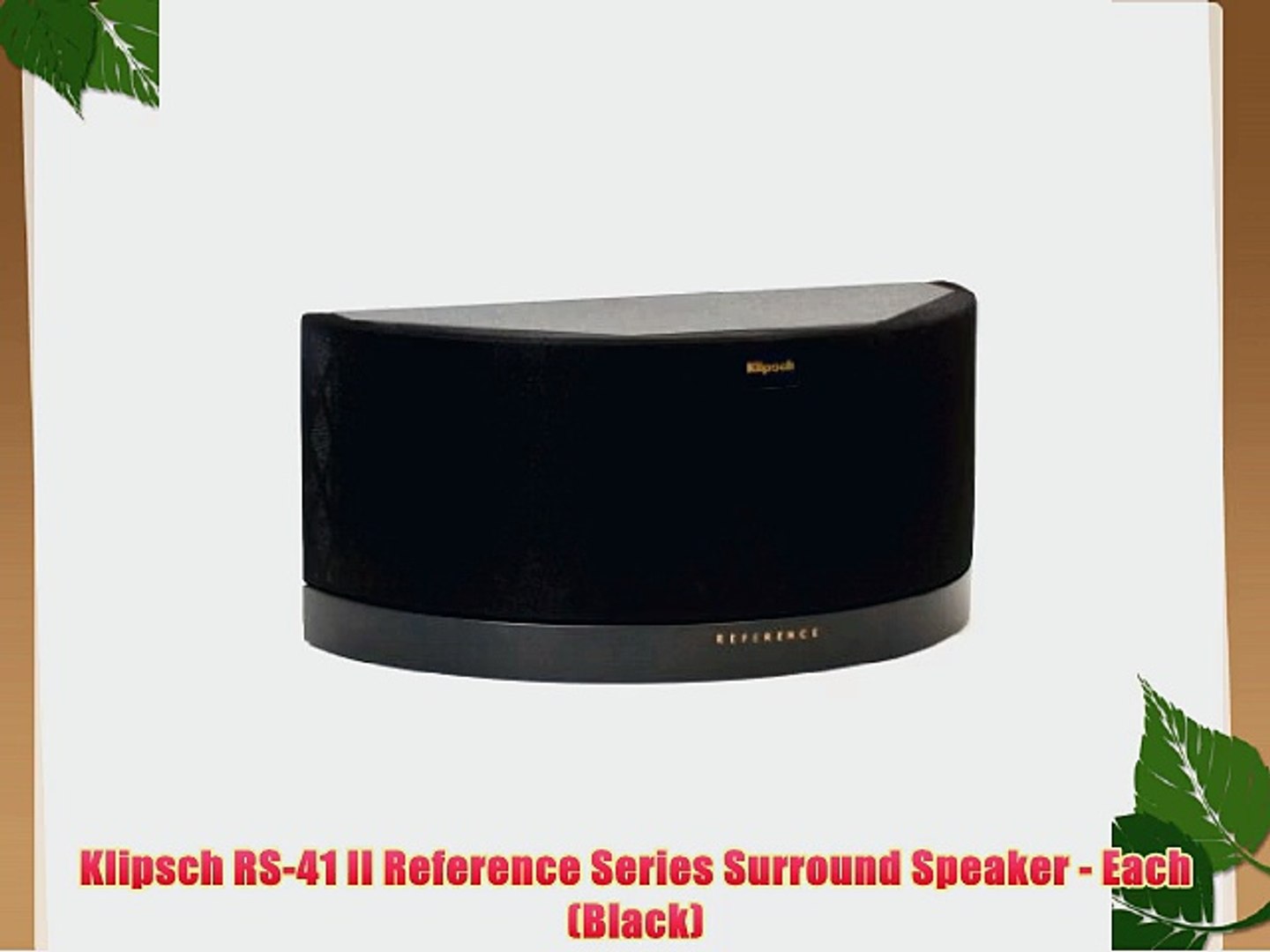 Klipsch Rs 41 Ii Reference Series Surround Speaker Each Black Video Dailymotion