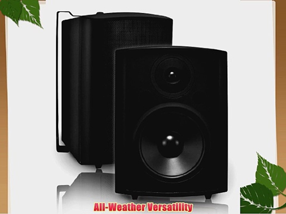 OSD Audio AP840 Black 8-inch High Performance  Indoor or Outdoor 200-Watt Patio Speaker Pair