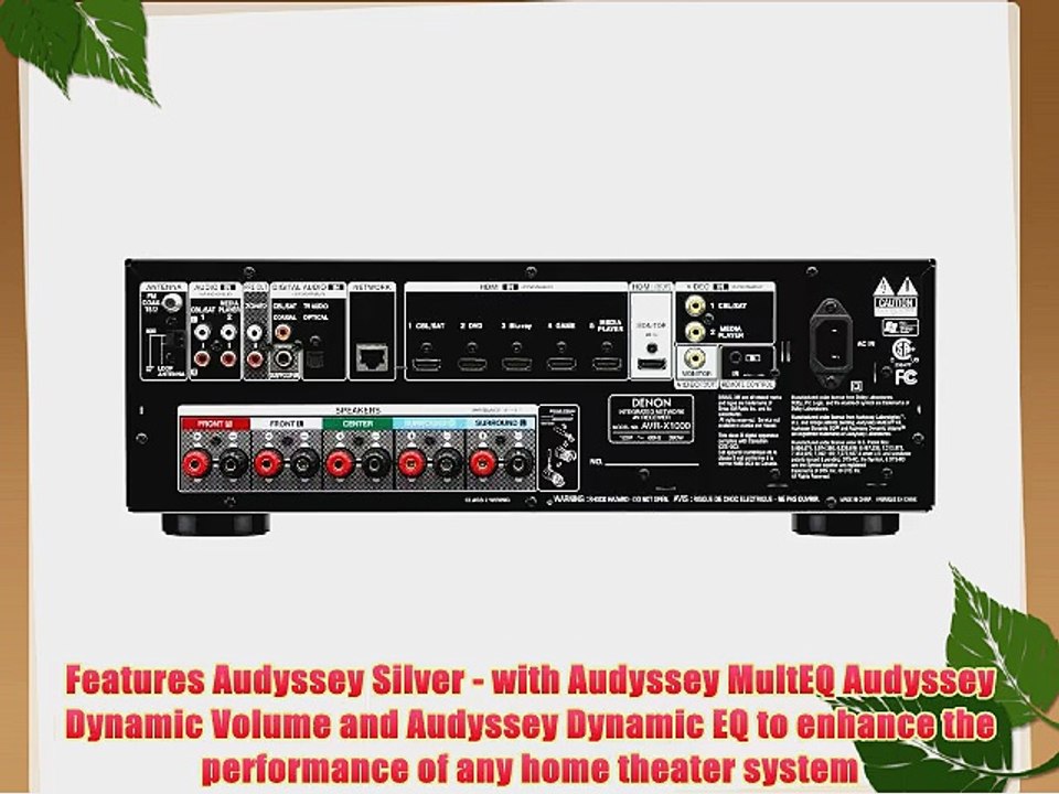 Denon AVR-X1000 5.1-Channel Networking Home Theater AV Receiver with AirPlay