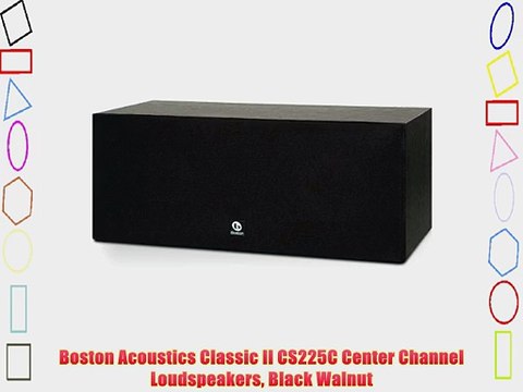 Boston Acoustics Classic II CS225C Center Channel Loudspeakers Black Walnut