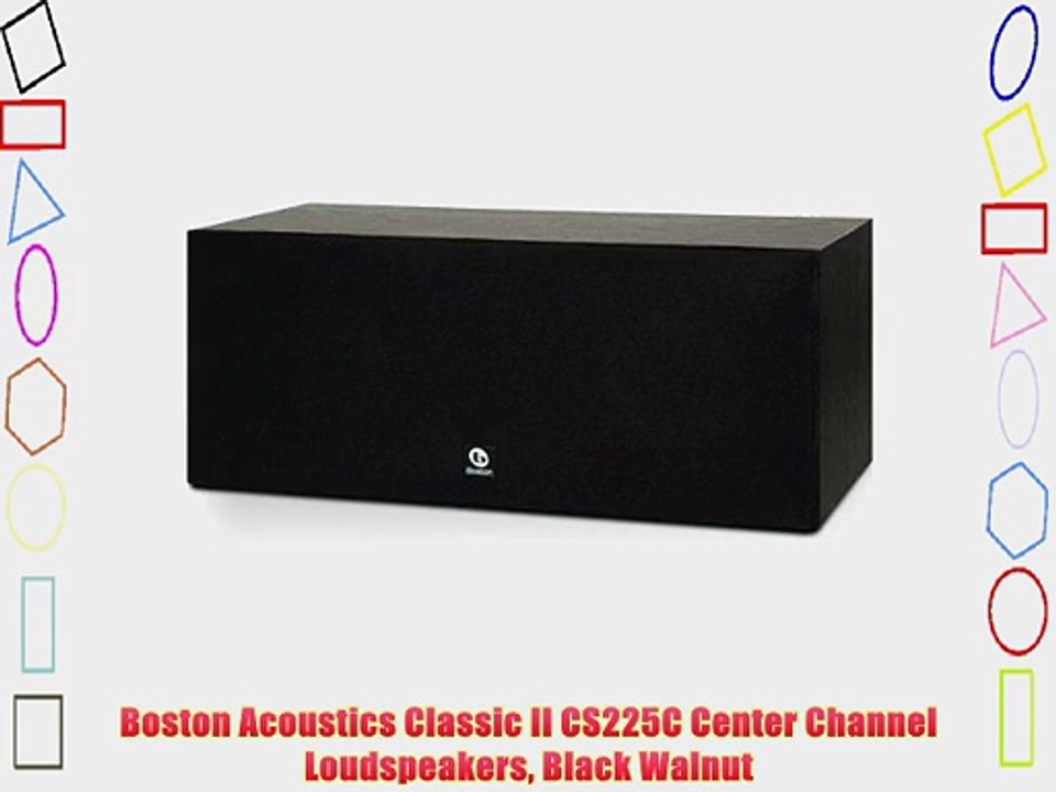 Boston Acoustics Classic II CS225C Center Channel Loudspeakers Black Walnut
