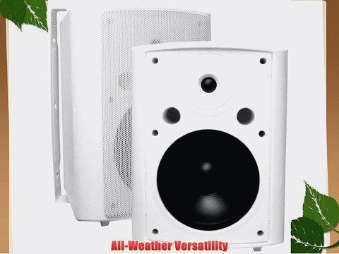 OSD Audio AP840 White 8-inch High Performance Indoor or Outdoor 200-Watt Patio Speaker Pair