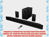 VIZIO S3851w-D4B 38-Inch 5.1 Sound Bar with Wireless Subwoofer and Rear Satellite Speakers