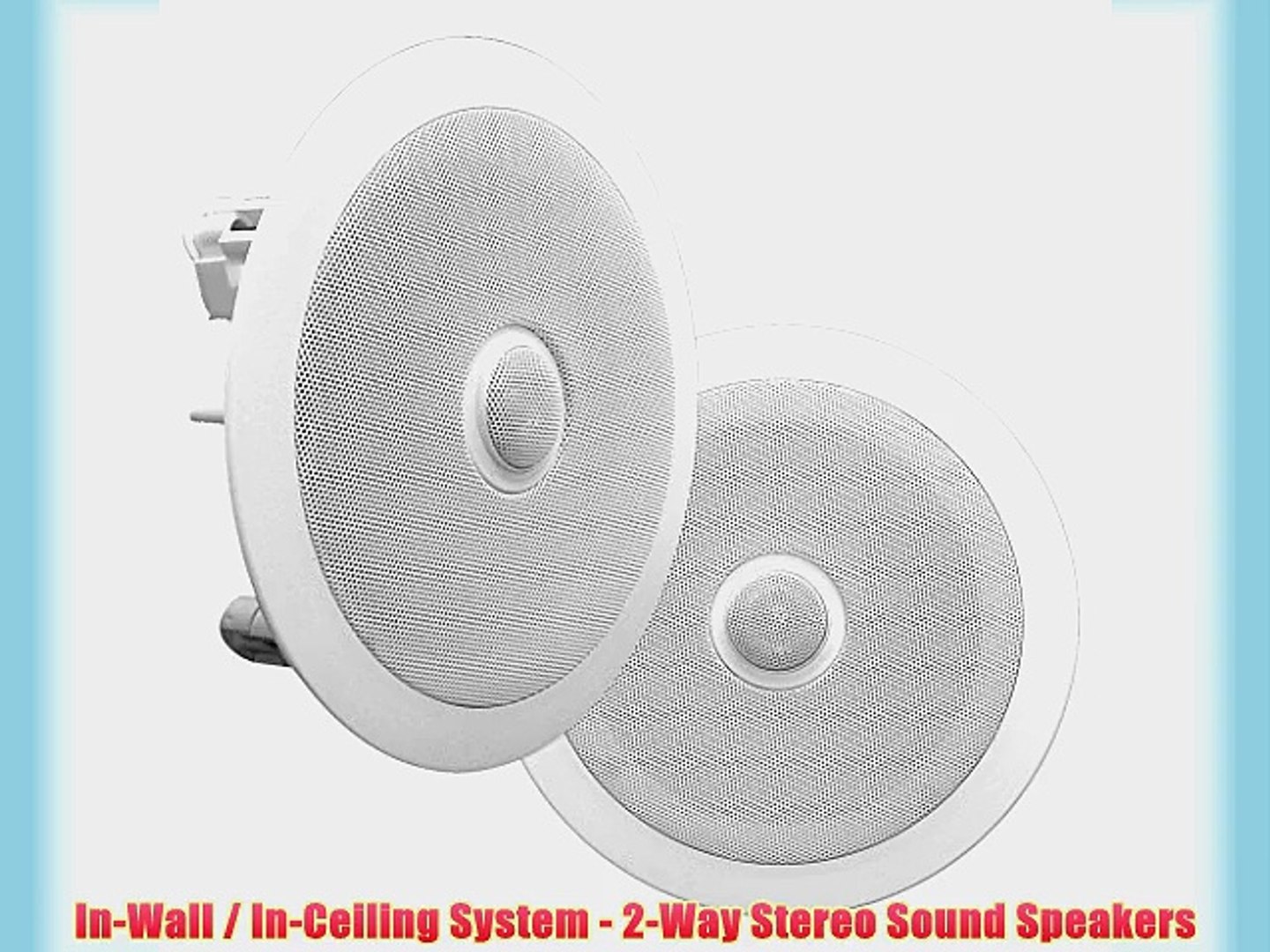 Pyle Pdic80 In Wall In Ceiling Dual 8 Inch 2 Way Speaker System