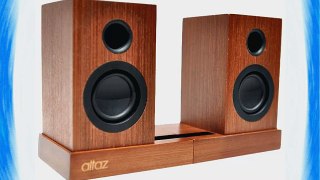 Altaz AZWB100BTS Micro-Fi Bluetooth Stereo Speaker (Natural Brown Wood)