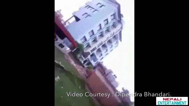 Horrible Footage : Huge Buliding Collapses in Seconds as Earthquake Hits Nepal Again