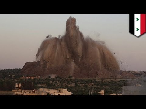 Syrian Civil War: rebels destroy army base with explosives packed in tunnels