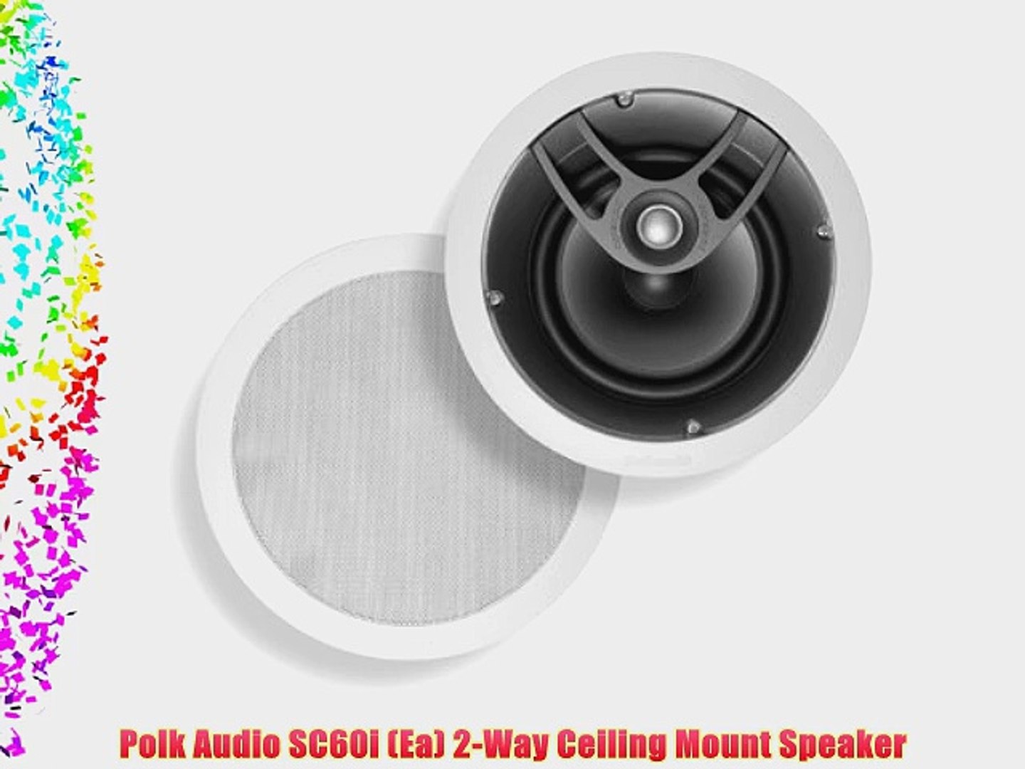 Polk Audio Sc60i Ea 2 Way Ceiling Mount Speaker Video