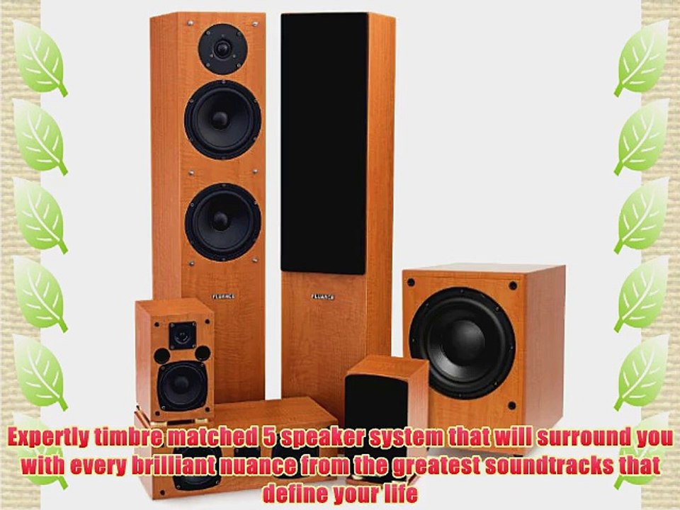 Fluance SX Series High Definition Surround Sound Home Theater 5.1 Channel Speaker System including