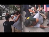 Mężczyzna uduszony przez policjanta.