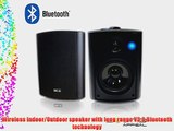 Bluetooth 5.25 Indoor/Outdoor Weatherproof Patio Speakers (Black- pair)- by Sound Appeal