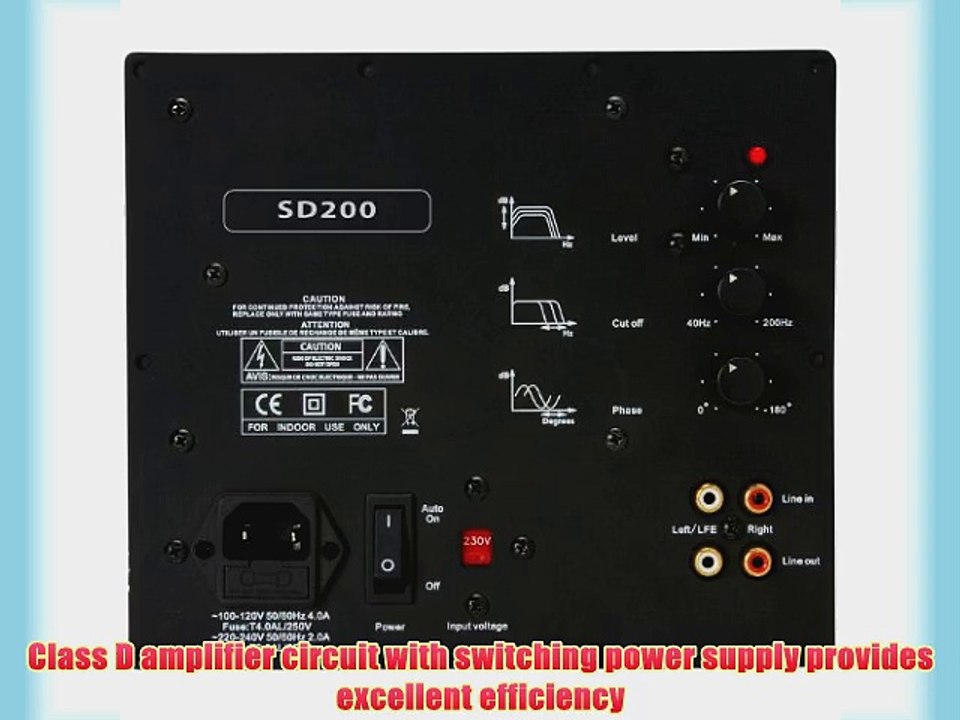 Yung SD200 200W Class D Subwoofer Plate Amplifier Module No Boost