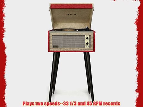 Crosley CR6233A-RE Dansette Bermuda 2-Speed USB Turntable (Red)