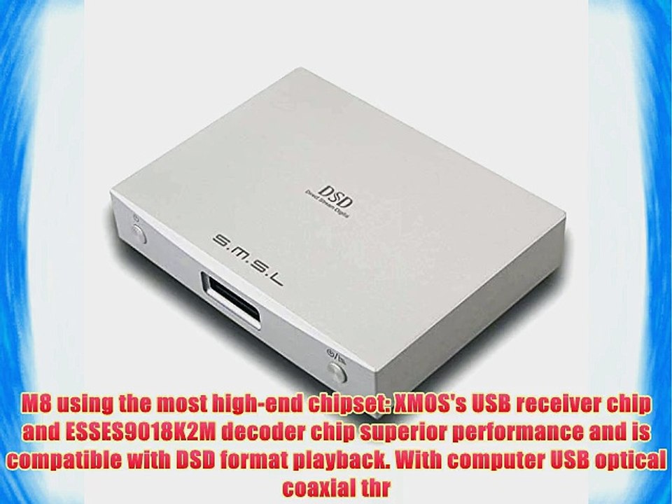 SMSL M8 ES9018 24Bit/384KHz DSD DAC Optical Coaxial XMOS USB Asynchronous decoder