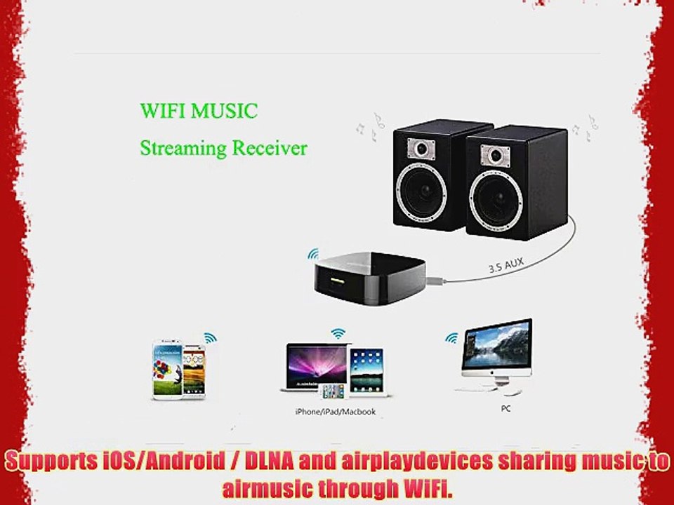 Aizbo New Airmusic Airplay Wifi Wireless Dlna Airplay Music Radio Receiver Player Adapter for