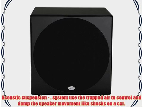 NHT B-10d 300-Watt Powered Subwoofer with DSP (Piano Gloss Black Single)