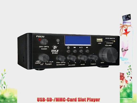 Pyle PVA3U 60 Watts Hi-Fi Mini Amplifier with USB/SD Card Player