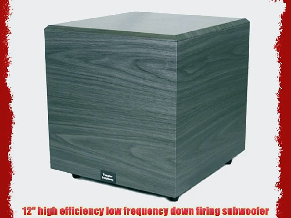 Theater Solutions SUB12D 500 Watt 12-Inch Surround Sound Home Theater Powered Down Firing Subwoofer